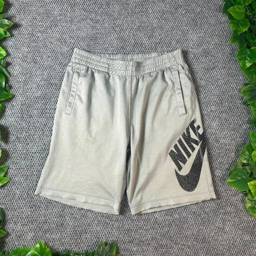 Nike SB Dri-FIT Skateboarding Shorts Gray Big Logo